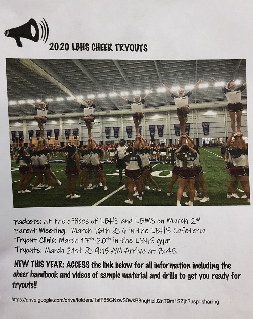 2020 cheer Tryouts
